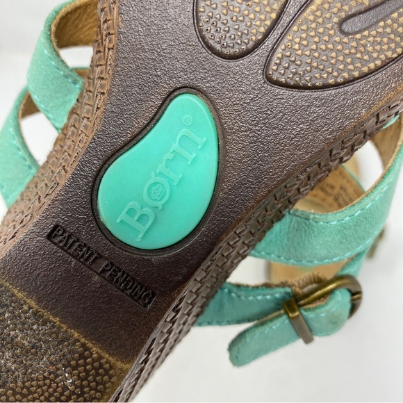 Born Comfort Sandals Size 7 M Turquoise Straps Adjustable - Picture 9 of 11